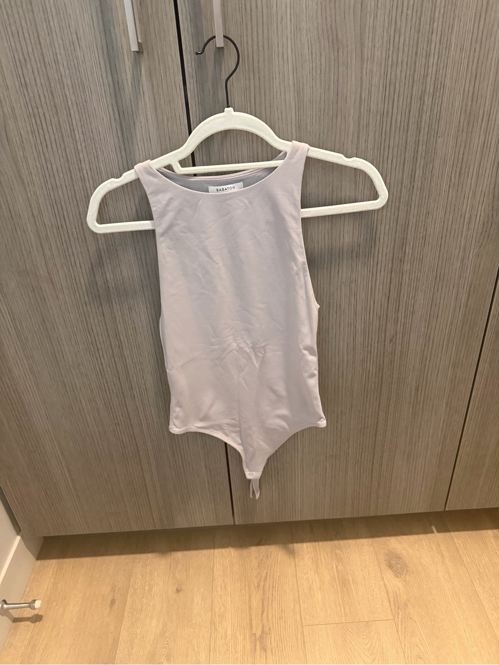 Babaton Light Grey Seamless High Neck Bodysuit